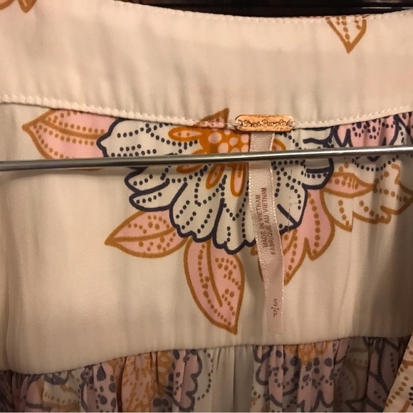 Revolve Free People Run Free Tunic Blouse Ivory Boho - Picture 2 of 6